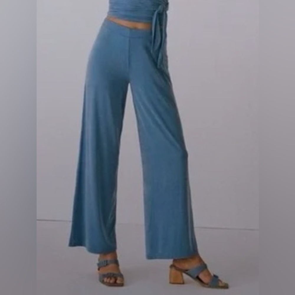 Paloma Wool Junio Cupro Pants in Sage Green